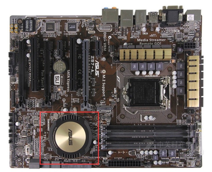 华硕z97a主板南桥北桥在那儿