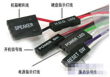 电脑主板的电源指示灯(powerled)联接线怎么插