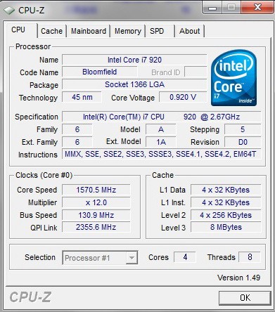 ˭￴ҵI7 920 CPU Zı