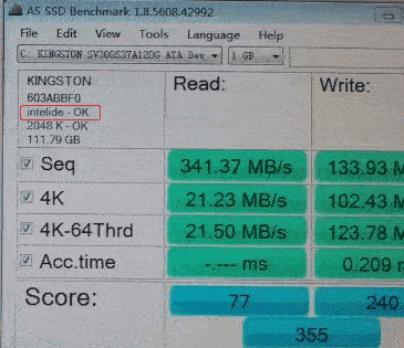 AS SSD Benchmark测验评分,为啥这么低???