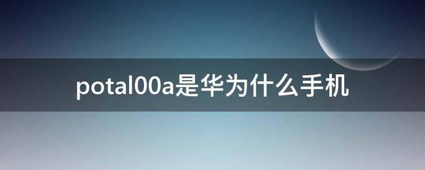potal00华为手机型号