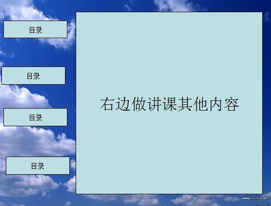 幻灯片子义但氧自左边固定目录肿么编辑