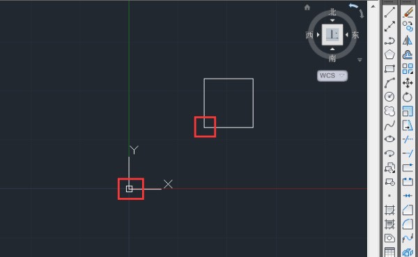 CAD中肿么把坐标移到所画图形上呢?
