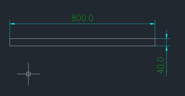 CAD中画一个矩形长800宽40肿么画