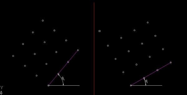 CAD的来自矩形阵列的角度如何挑选