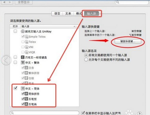 苹果电脑输入法肿么切换到中文
