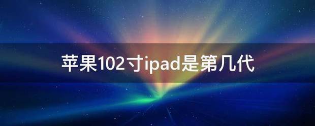 苹果102寸ipad是第多少代?