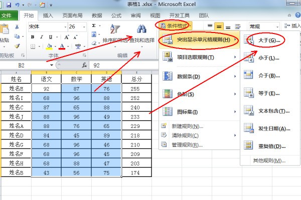 excel 怎么使用条件格式