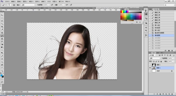 photoshop cs6魔术棒工具肿么抠图