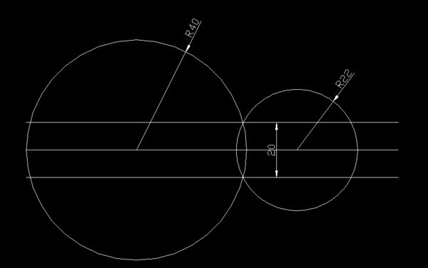 CAD中,知道一个圆的切线角度（60°）,如何画切线。这时圆半径当做未知