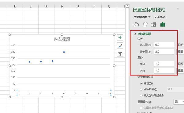 Excel折线图中横坐标修改区间