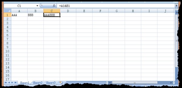 excel工作表中使两列表格中的内容合并一个单元格里肿么弄