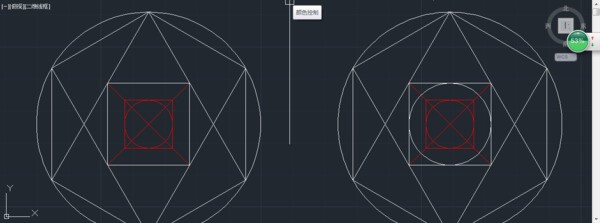 cad:中间的正方形肿么画出来?谢谢!