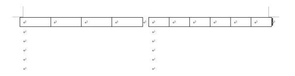 word排版怎么让两个表格并列一排显示，中间有缝隙···