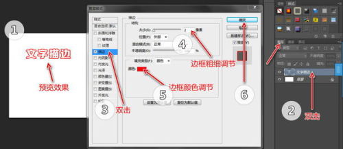在PS里头,这个字体描边怎么弄