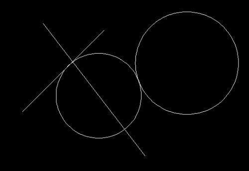 cad已知圆外一点怎么画过这点与圆相切的直线