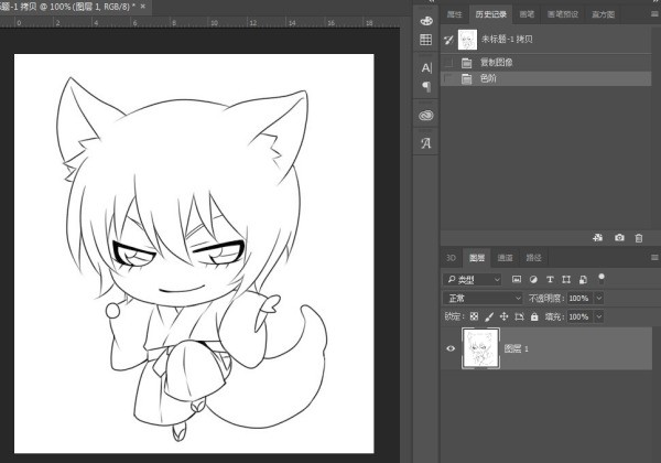 Ps提取线稿后肯定要选区才能上色吗？