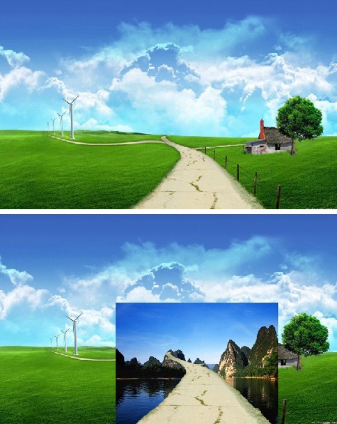 ps cs3 的图层混合方式在哪里