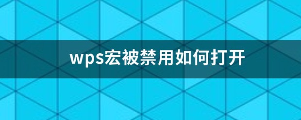Wps怎么禁用宏