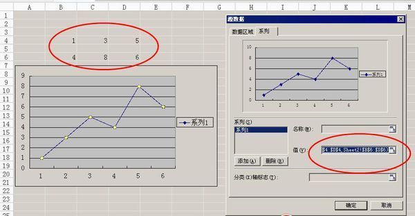 怎么在excel中把两个折线图合并为一个折线图