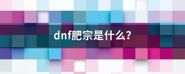 dnf肥宗是什么？