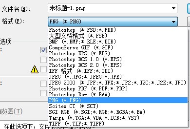 为何ps没有png格式