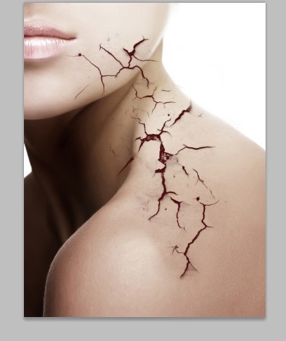 PS怎么来自做出人物想瓷器破裂效果