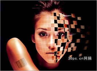 PS怎么样制作破碎图片