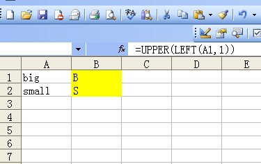 EXCEL中怎么使输入的英文单词第一个字母变成大写.这可以吗?