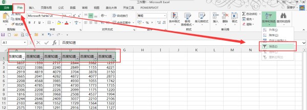 Exce来自l中怎么快速删除筛选项