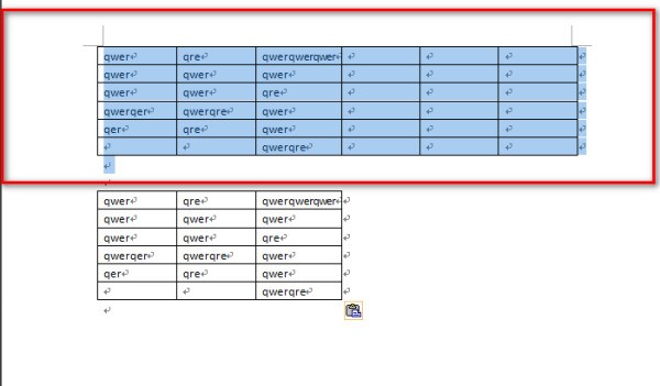 Excel表格复制到word，后面空白表格咋删除？