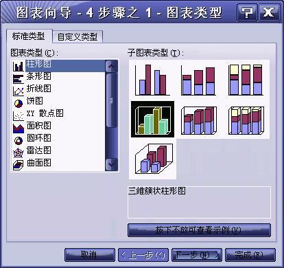 肿么用excel制作三维簇状柱形图?