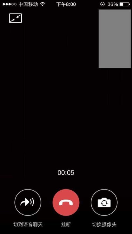 为什么开相机微信通话