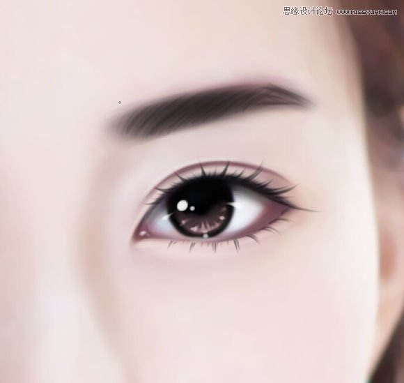 PS+SAI转手绘人像中水彩眼睛的画法