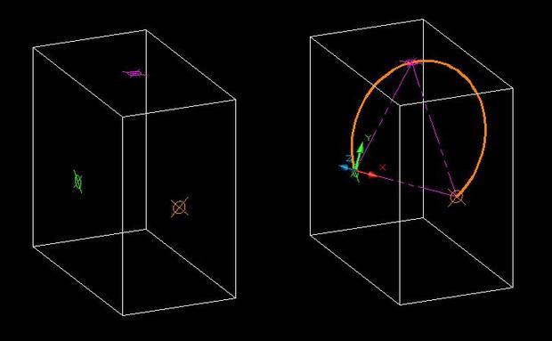 CAD三点画圆弧是肿么操作的？