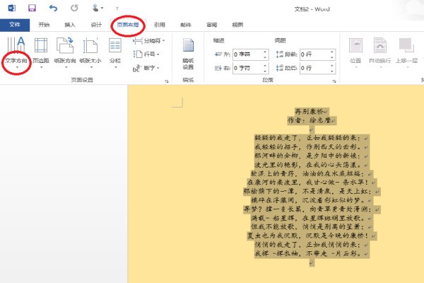 word整页文字放中间  第1张