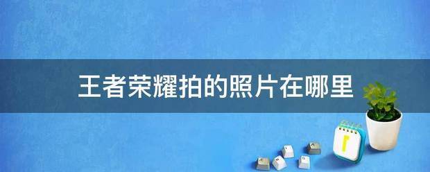 王者荣耀拍的相片在哪里