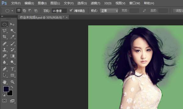 用PS抠头发丝英备航作图时是否有简单的方法长氧材守难皇着可以改变头发丝的颜色？