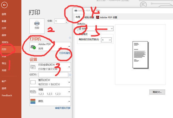 ppt怎么打印纵向