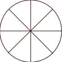 怎么督亮油八等分圆