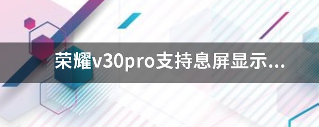 荣耀v30pro充电协议支持哪些