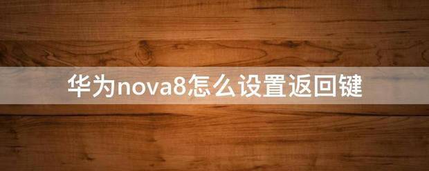 华为nova5ipro怎样设置返回键