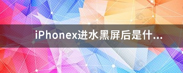 iPhonex进水黑屏后是怎么回事导致的？