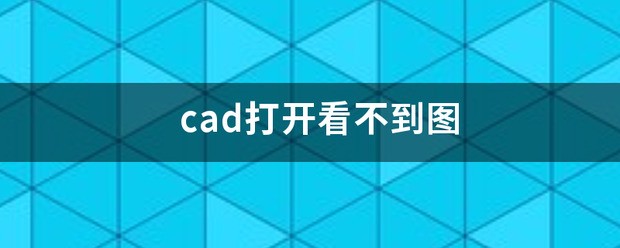 cad打开看不到图怎么办要打开俩次才会出