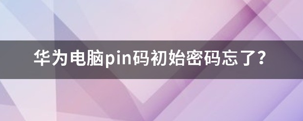 惠普电脑pin密码忘了怎么处理呢?