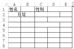 在Excel表格中上下两行的竖线怎么样操作才能错位