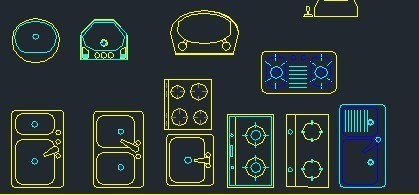 橱柜cad 灶台 烟机 水槽 源文件