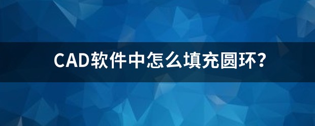 cad如何在圆环之间填充线条
