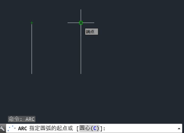 CAD已知半径和两个端点，肿么画圆弧？