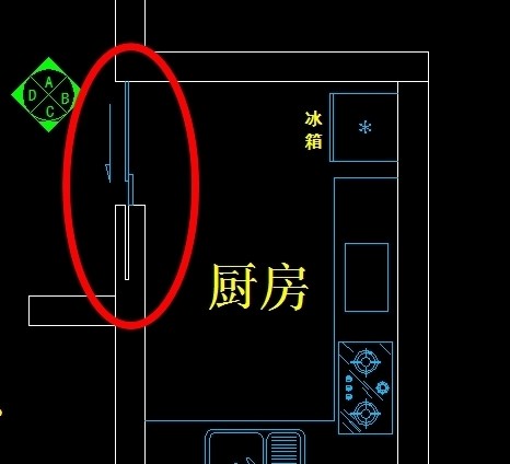 推拉门在室内的CAD图上怎么表明?